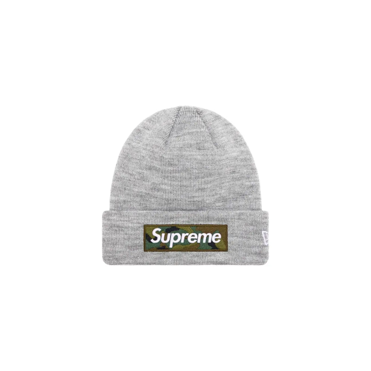 Supreme New Era Box Logo Beanie (FW23) Heather Grey