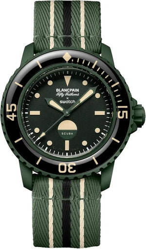Swatch x Blancpain Fifty Fathoms Green Abyss