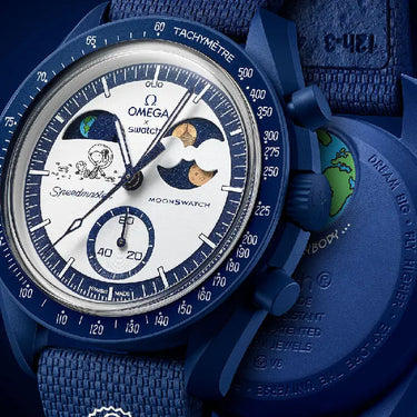 Swatch x Omega Bioceramic Moonswatch Mission To Earthphase Moonshine Snoopy Gold Next Step
