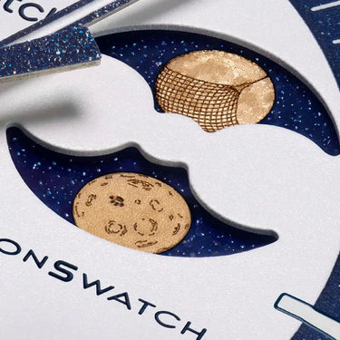 Swatch x Omega Bioceramic Moonswatch Mission To Earthphase Moonshine Snoopy Gold Next Step