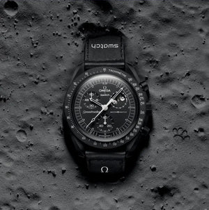Swatch x Omega Bioceramic Moonswatch Mission To Moonphase Snoopy Black