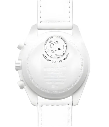 Swatch x Omega Bioceramic Moonswatch Mission To Moonphase Snoopy White Next Step