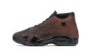 The Mowalola x Air Jordan 14 Black Burnt Red