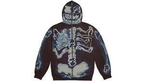 Travis Scott Cactus Jack For Fragment Skeleton Graffiti Full Zip Hoodie Multicolor