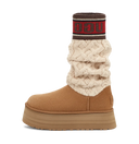 UGG Classic Sweater Letter Boot Chestnut