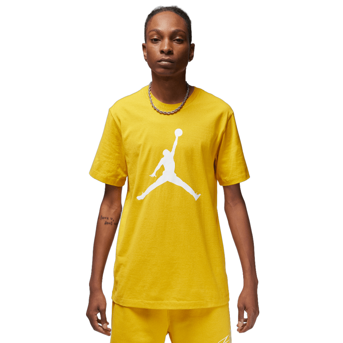 Air Jordan Jumpman Men's T-Shirt Yellow Ochre/White