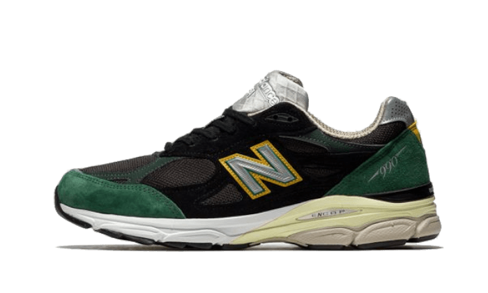 New Balance 990 V3 Black Green Yellow Next Step